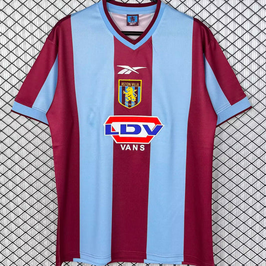Jersey 1999/2000 Aston Villa Local Manga corta Versión Fan Retro