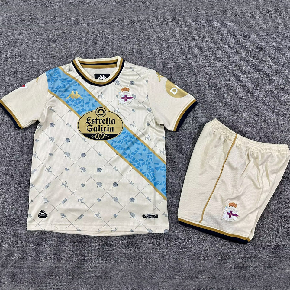 Jersey 2025/26 Deportivo La Coruna Tercero Manga corta Niño