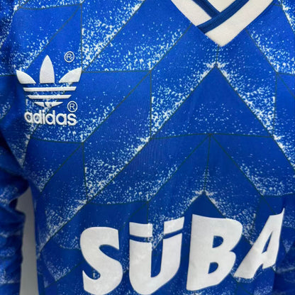 Jersey 1989/1990 Karlsruher SC Visitante Manga larga Versión Fan Retro