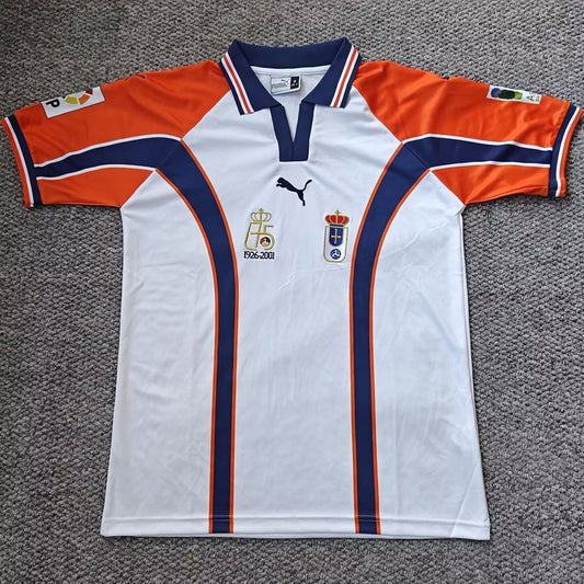 Jersey 2000/2001 Real Oviedo Visitante Manga corta Versión Fan Retro