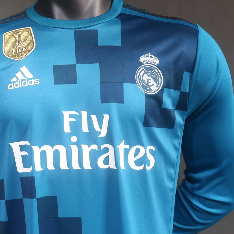 Jersey 2017/18 Real Madrid Tercero Manga larga Versión Jugador Retro
