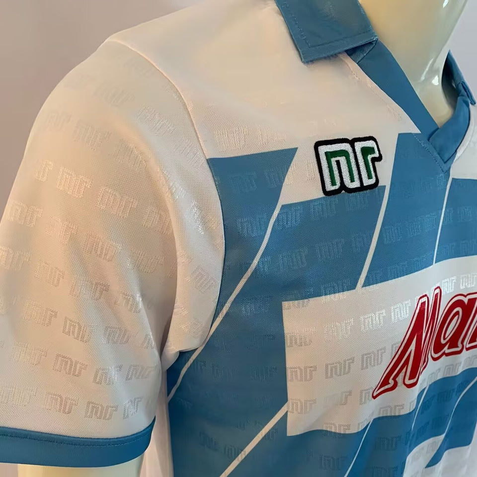 jersey 1990/91 napoli visitante manga corta versión fan retro