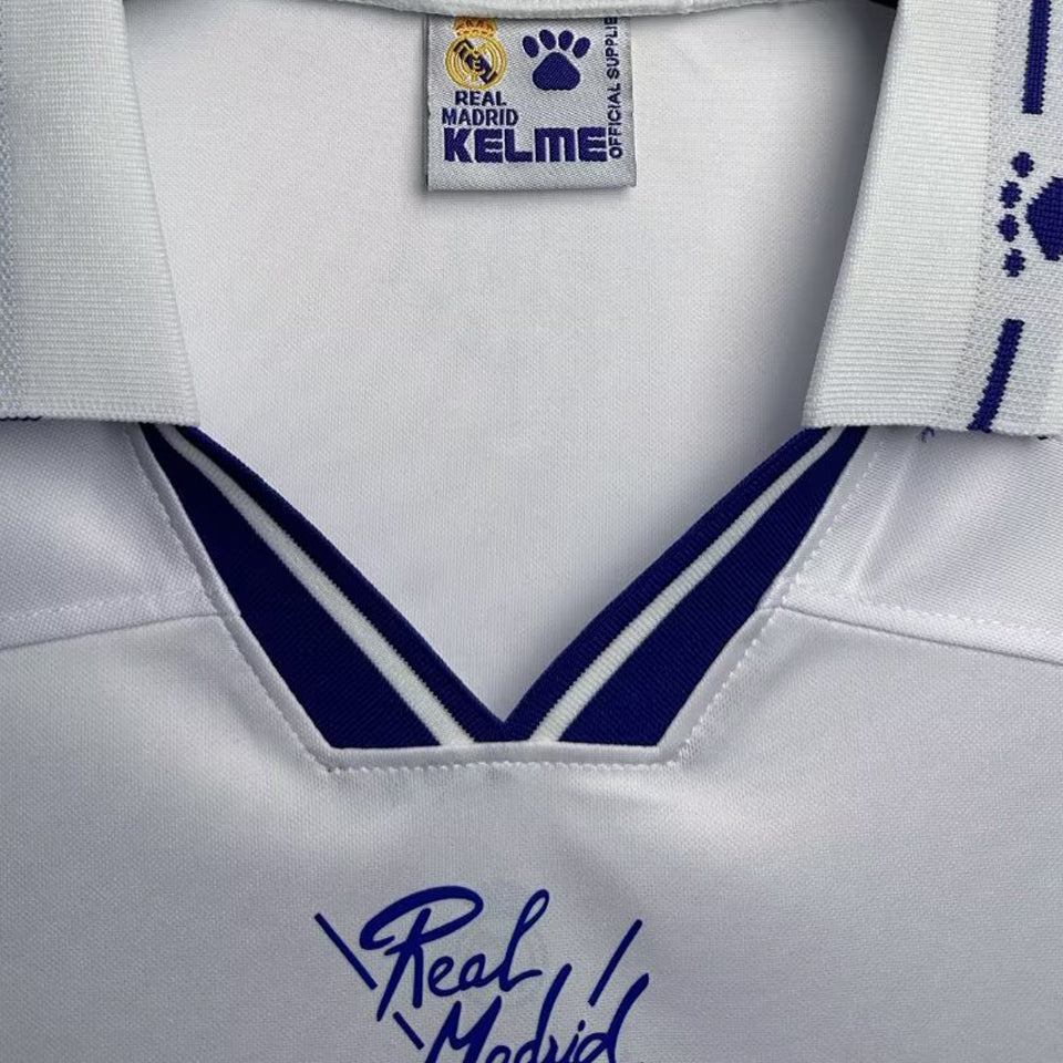 jersey 1994/96 real madrid local manga larga versión fan retro