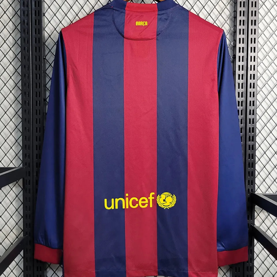 Jersey 2014/15 Barcelona Local Manga larga Versión Fan Retro