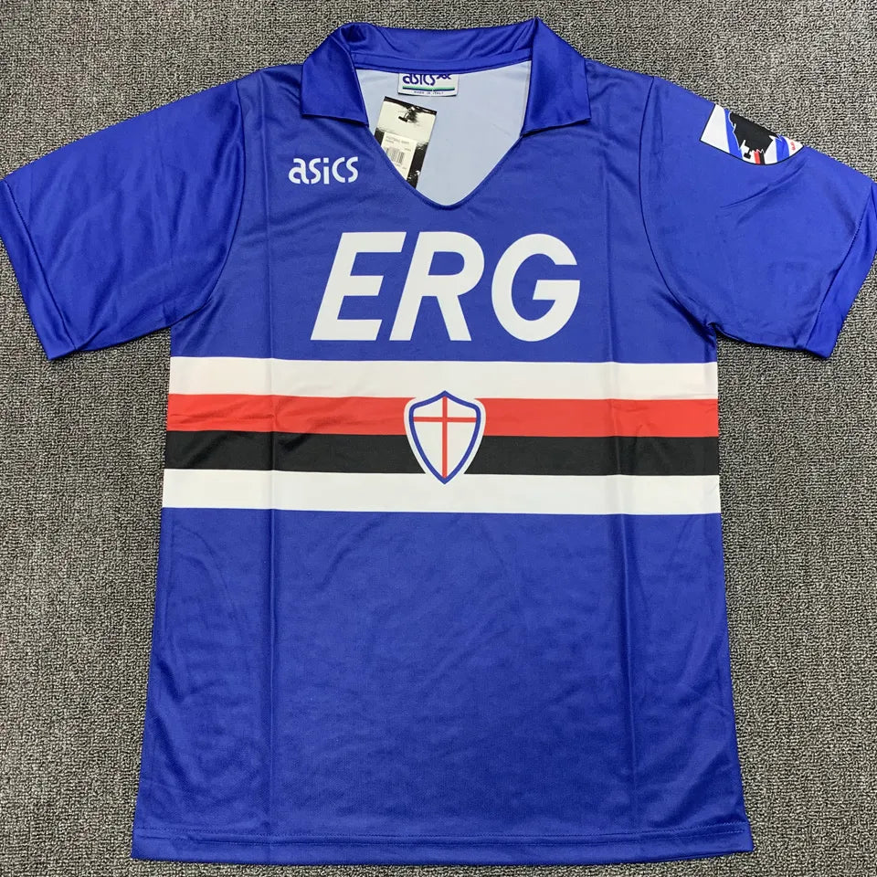 Jersey 1990/91 Sampdoria Local Manga corta Versión Fan Retro