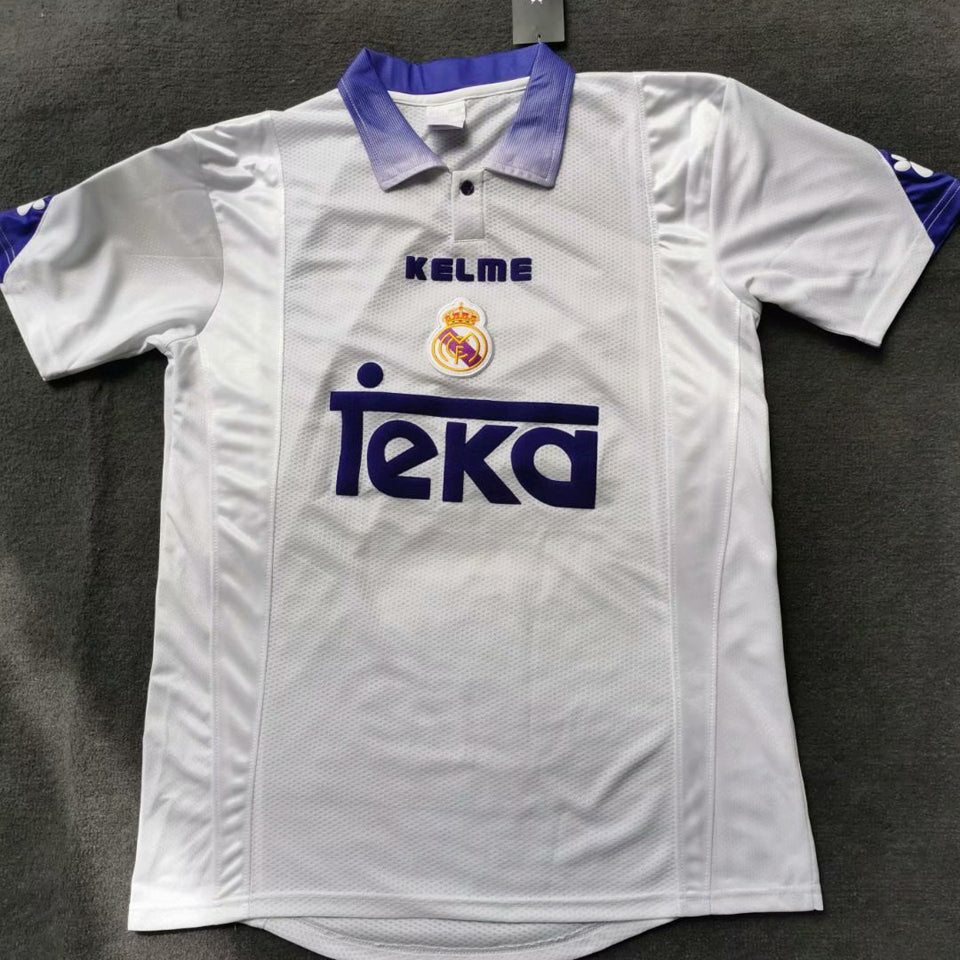jersey 1997/98 real madrid local manga corta versión fan retro