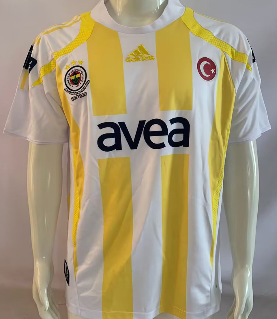 jersey 2007/08 fenerbahce visitante manga corta versión fan retro