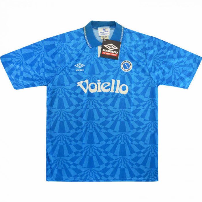 jersey 1991/93 napoli local manga corta versión fan retro