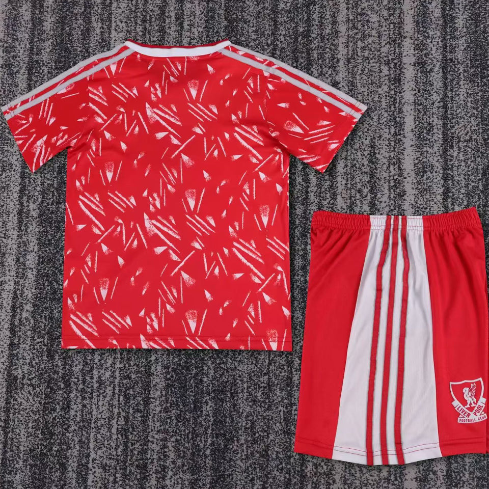Jersey 1989/91 Liverpool Local Manga corta Niño Retro