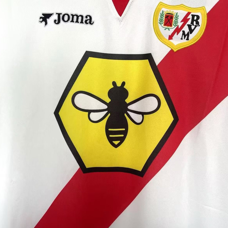jersey 2001/02 rayo vallecano local manga corta versión fan retro