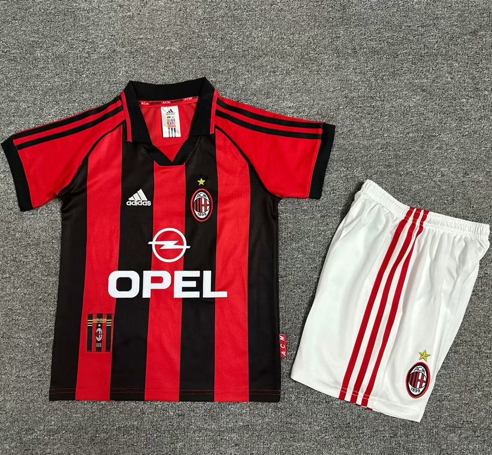 Jersey 1998/99 AC Milan Local Manga corta Niño Retro