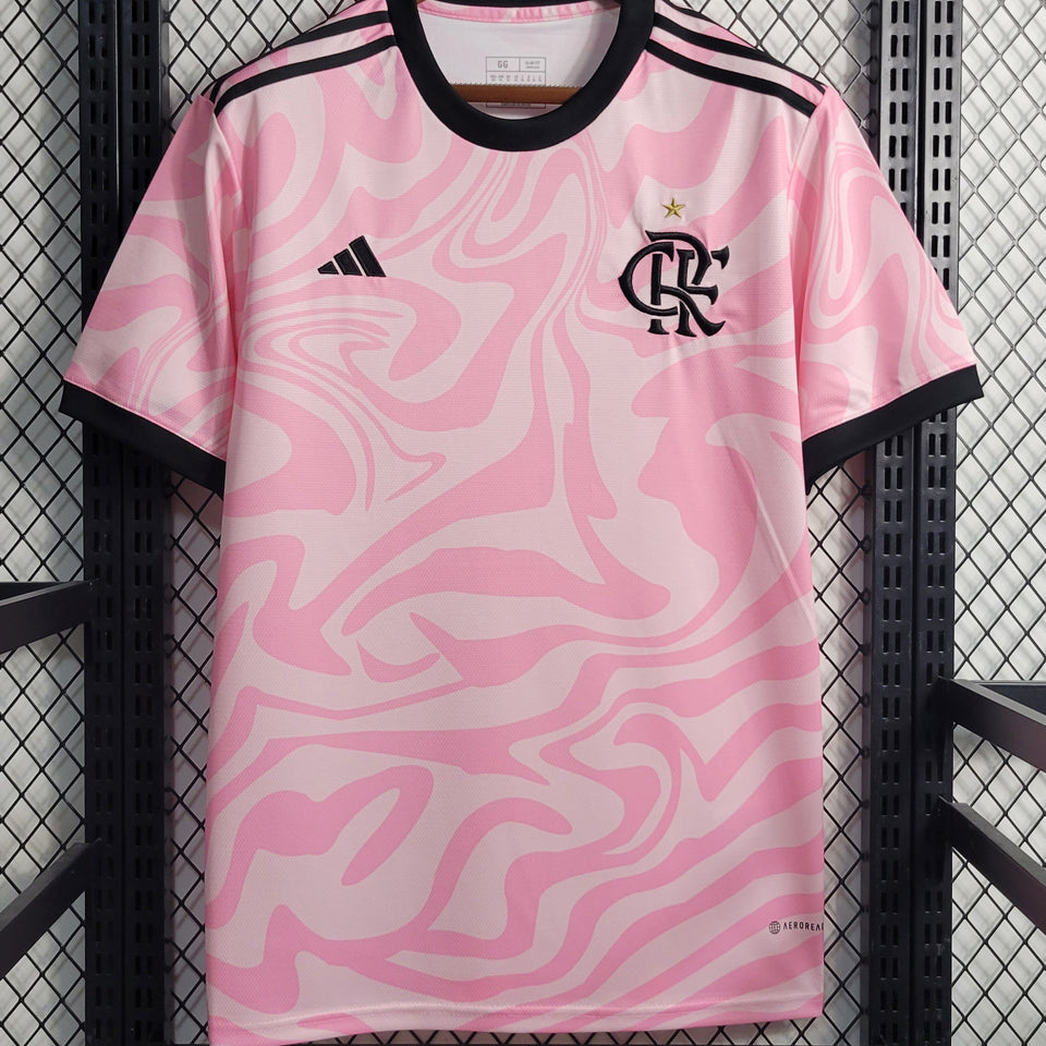 jersey 2023 flamengo pink especial manga corta versión fan