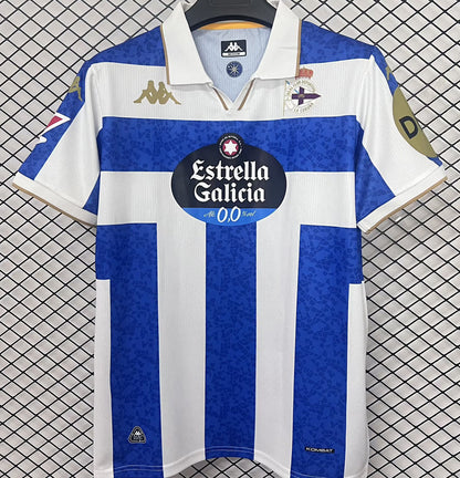 Jersey 2025/26 Deportivo La Coruna Local Manga corta Versión Fan