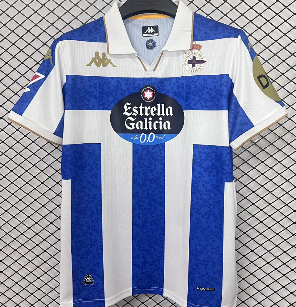 Jersey 2025/26 Deportivo La Coruna Local Manga corta Versión Fan