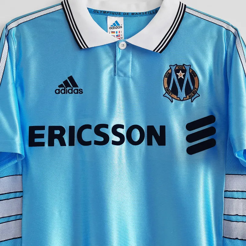 Jersey 1998/1999 Marseille Visitante Manga corta Versión Fan Retro