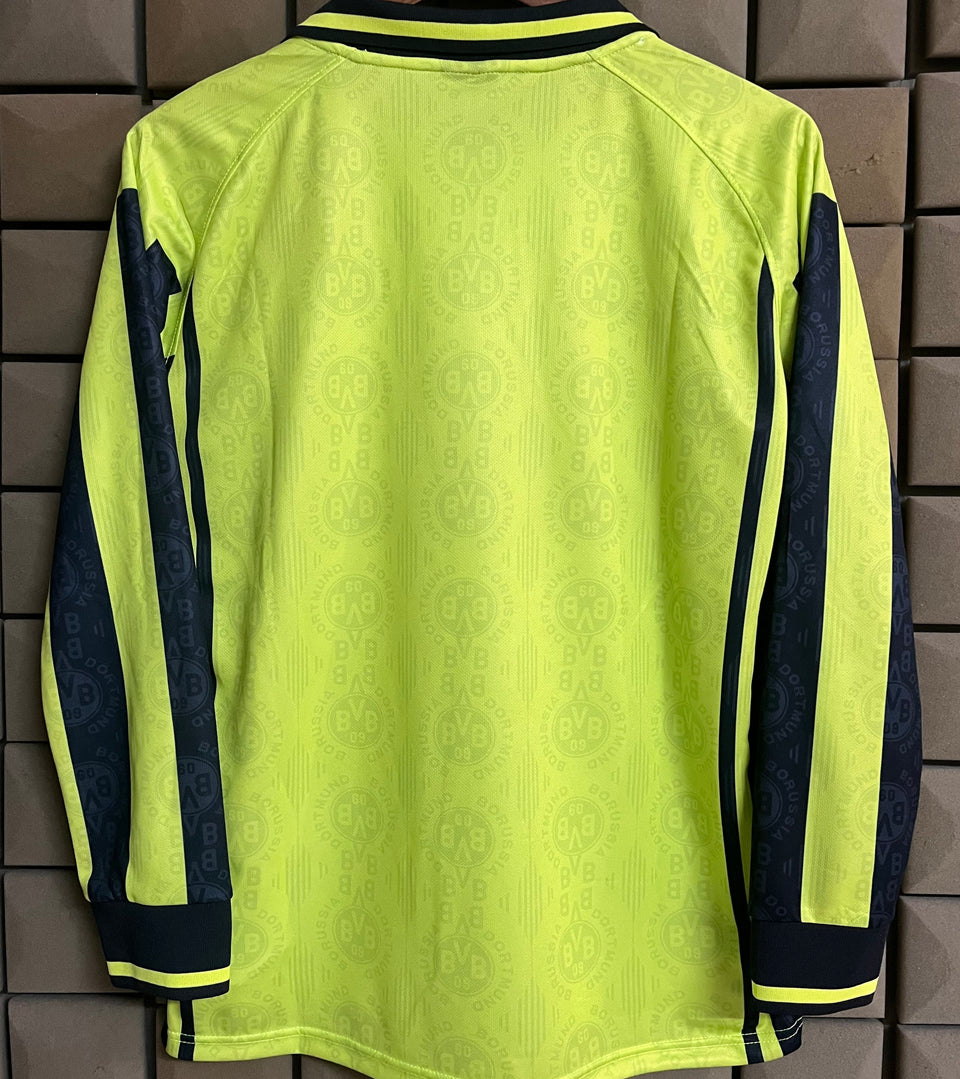 jersey 1996 borussia dortmund local manga larga versión fan retro