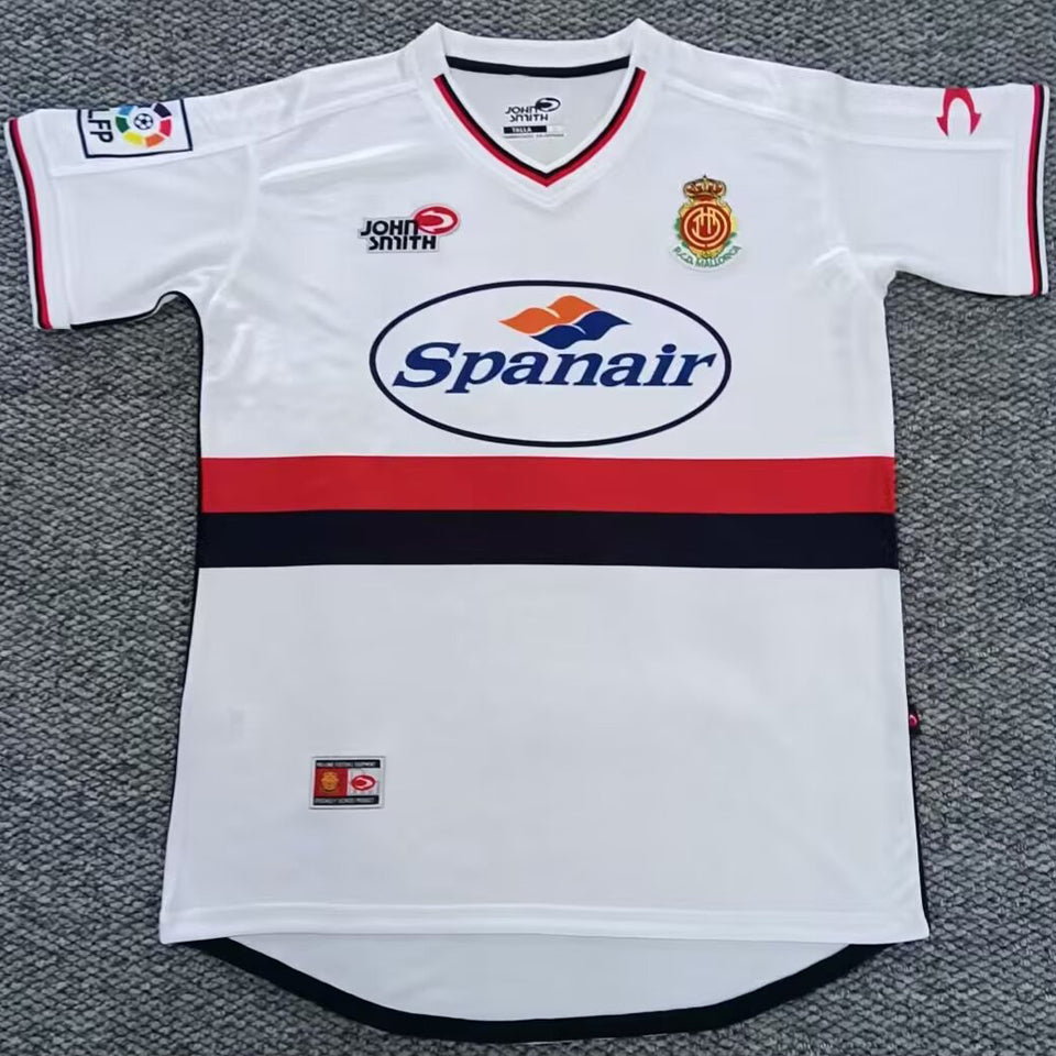 jersey 2001/2002 mallorca visitante manga corta versión fan retro