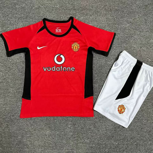 Jersey 2002/04 Manchester United Local Manga corta Niño Retro
