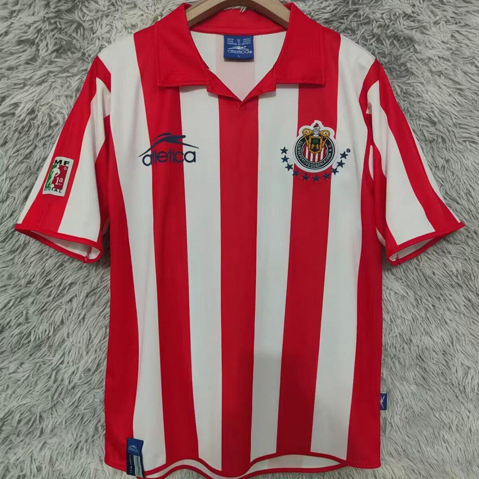 jersey 2003/2004 chivas local manga corta versión fan retro