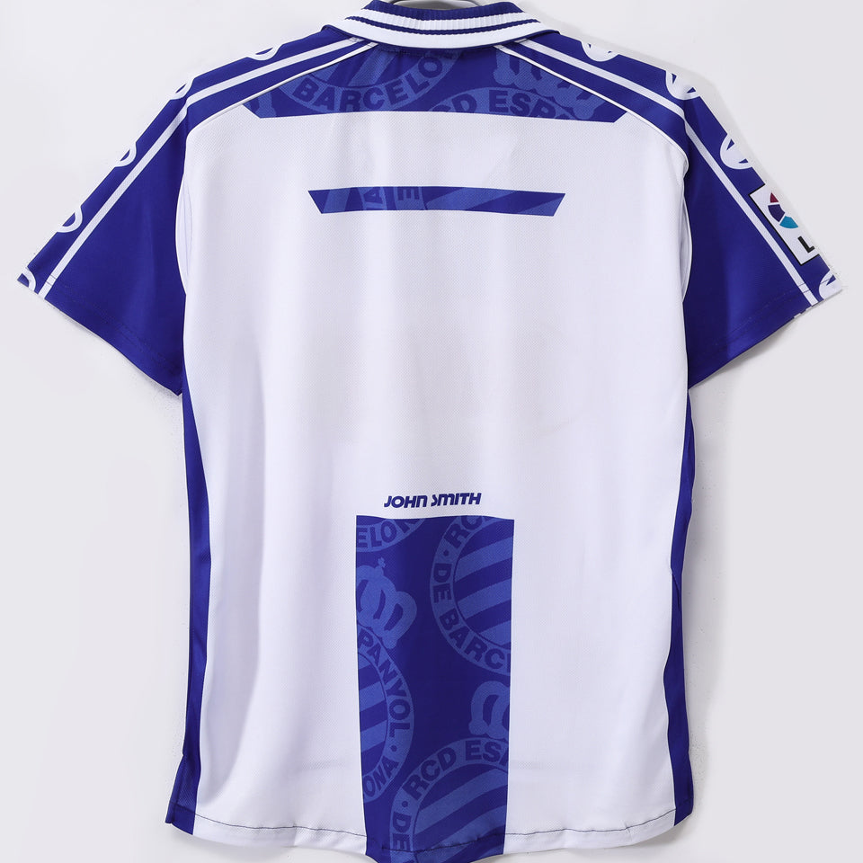 jersey 1999/2000 espanyol local manga corta versión fan retro
