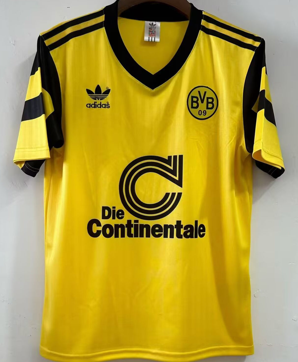 jersey 1990 borussia dortmund local manga corta versión fan retro