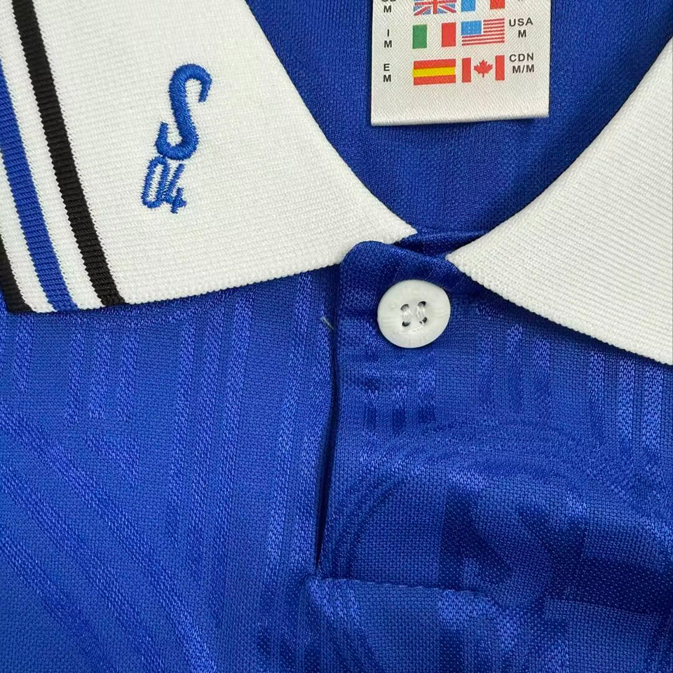 jersey 1996/1997 schalke 04 local manga corta versión fan retro