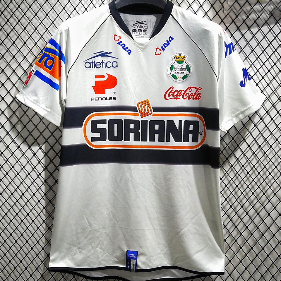 jersey 2007/08 santos lugana visitante manga corta versión fan retro
