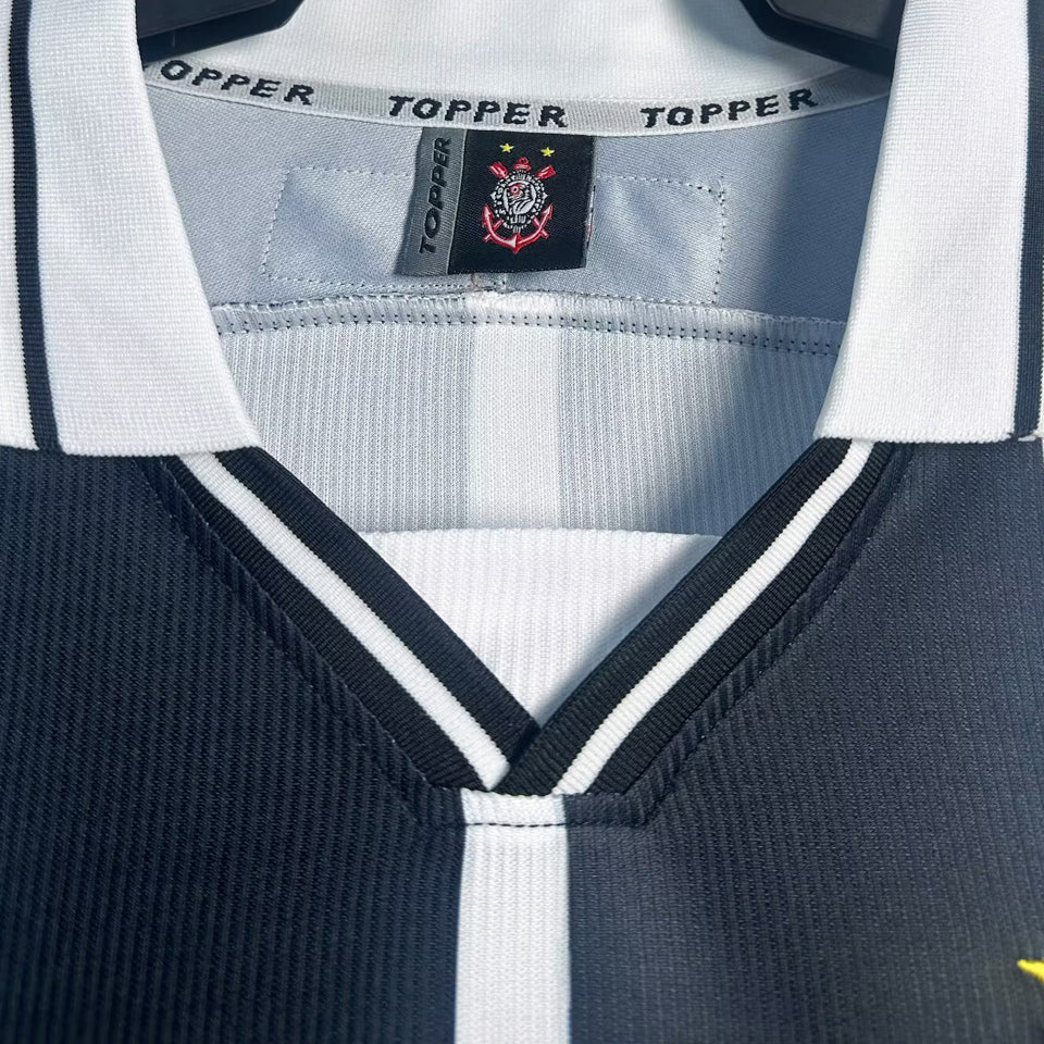 jersey 1999 corinthians visitante manga corta versión fan retro