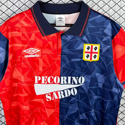 Jersey 1992/1993 Cagliari Local Manga corta Versión Fan Retro