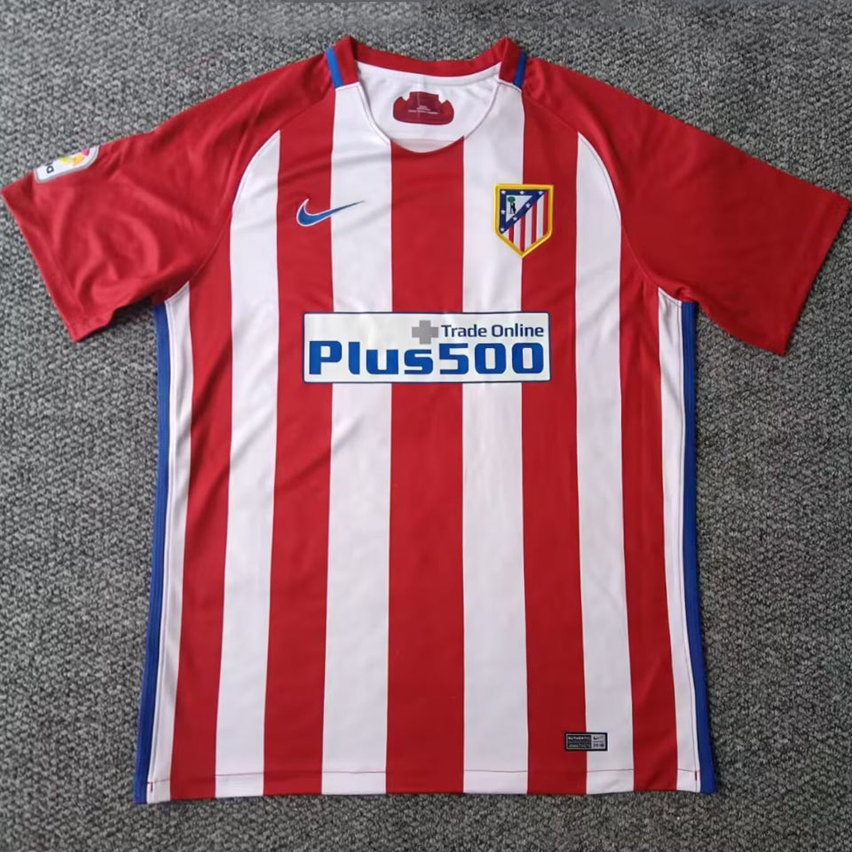 jersey 2016/17 atletico de madrid local manga corta versión fan retro