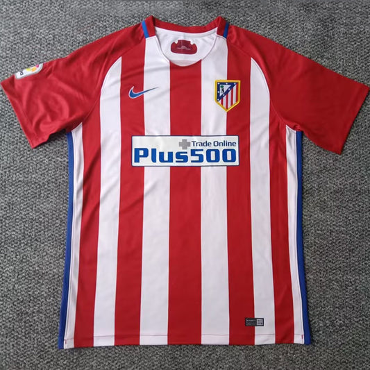 Jersey 2016/17 Atletico de Madrid Local Manga corta Versión Fan Retro