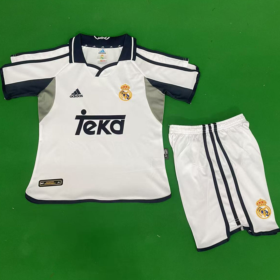 jersey 2000/2001 real madrid local manga corta niño retro
