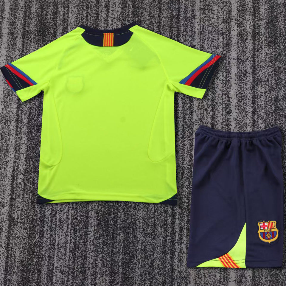 Jersey 2005/2006 Barcelona Visitante Manga corta Niño Retro