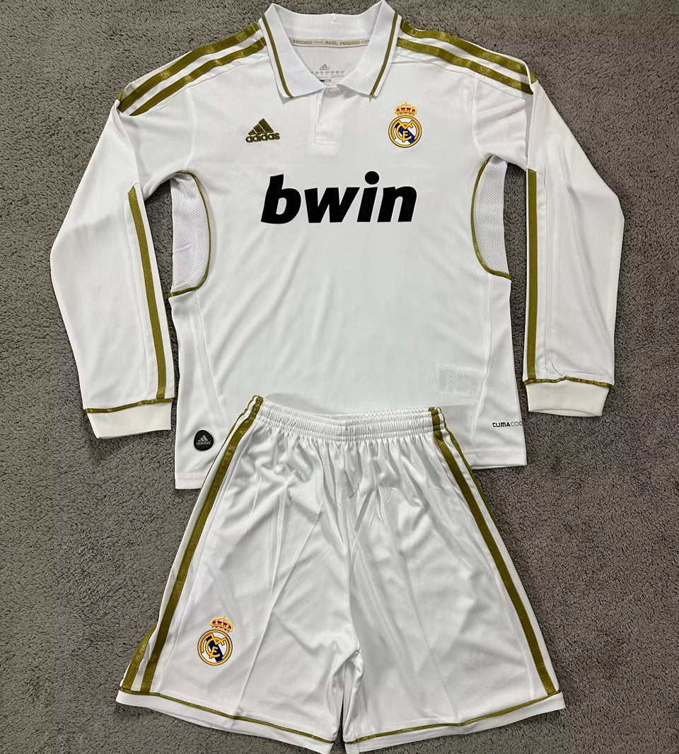 jersey 2011/12 real madrid local manga larga niño retro