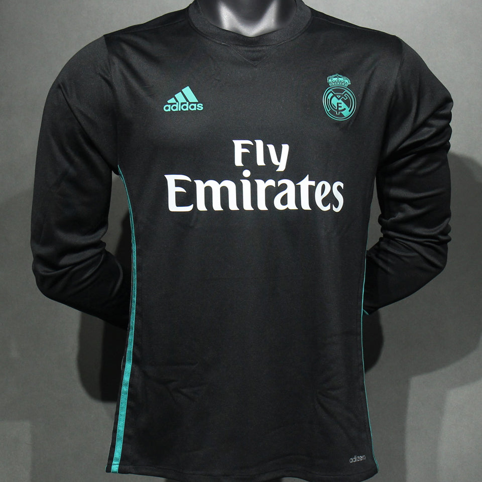 Jersey 2017/18 Real Madrid Visitante Manga larga Versión Jugador Retro