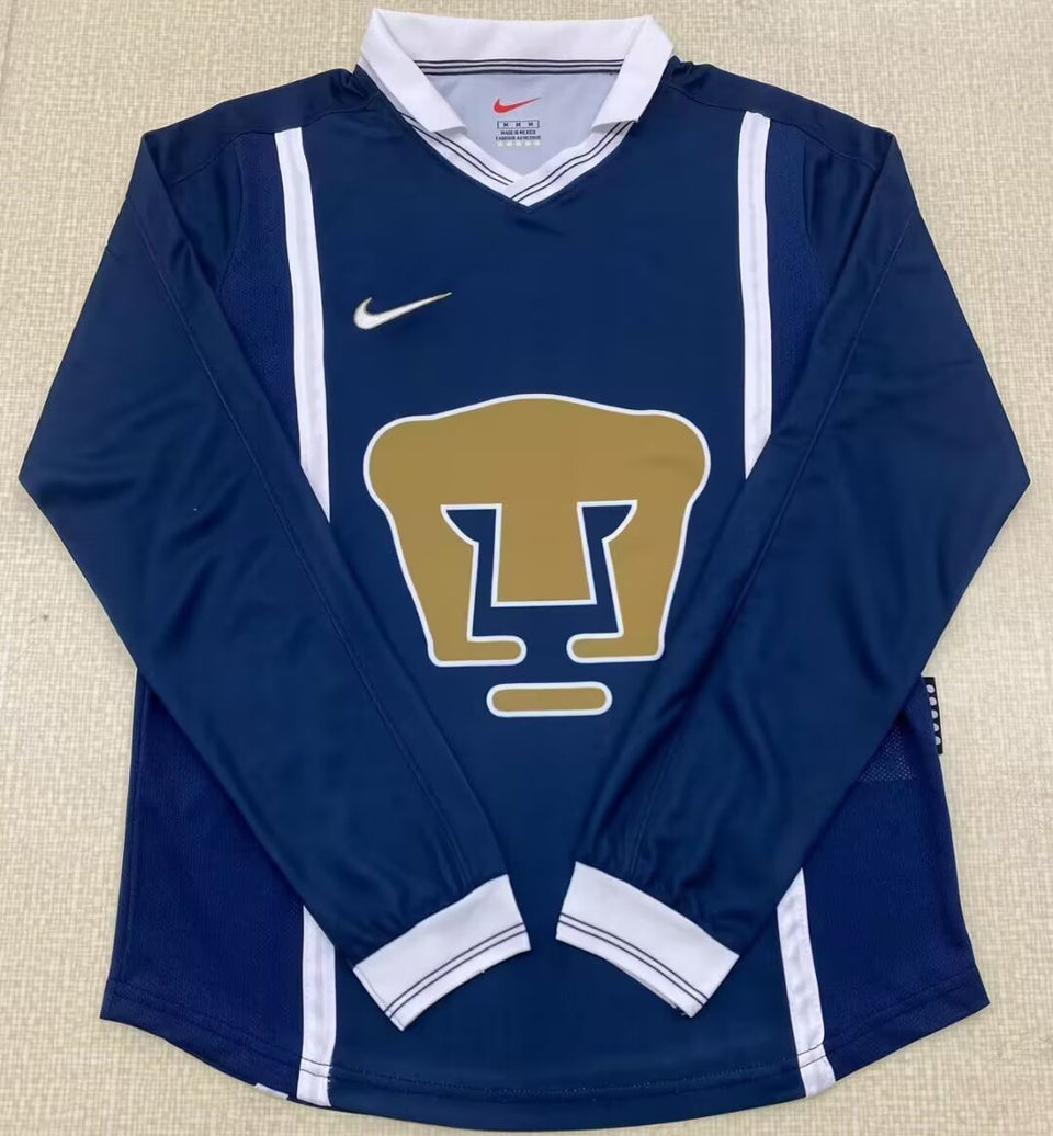 jersey 1999/2000 pumas unam visitante manga larga versión fan retro