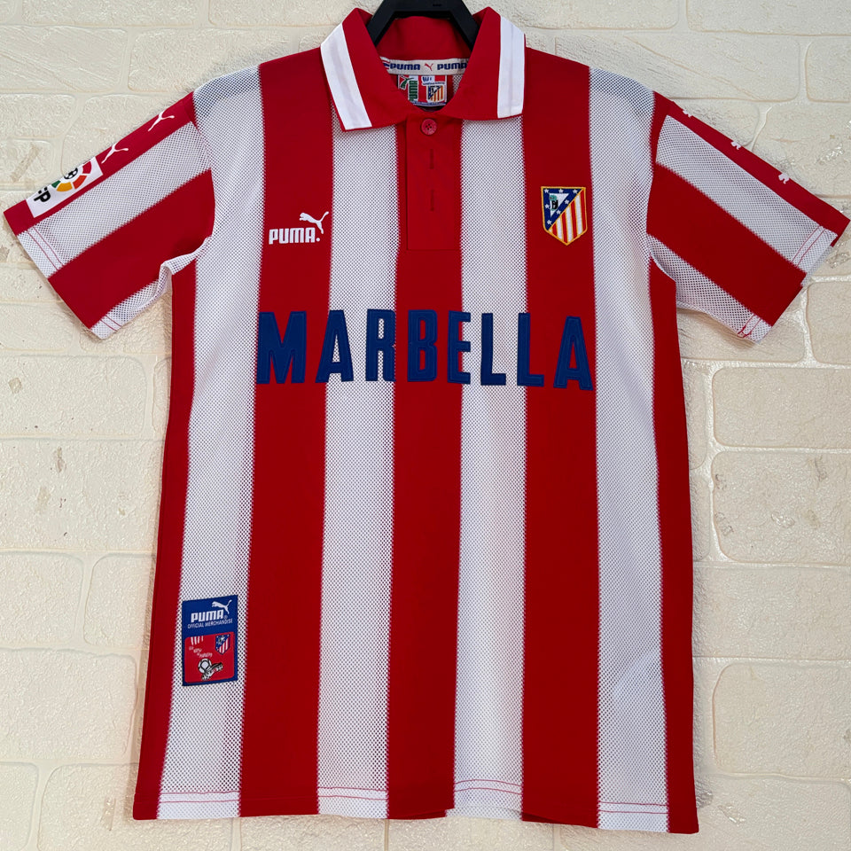 jersey 1997/98 atletico de madrid local manga corta versión fan retro