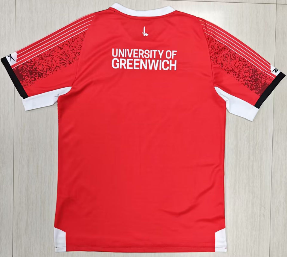 Jersey 2025/26 Charlton Athletic Local Manga corta Versión Fan
