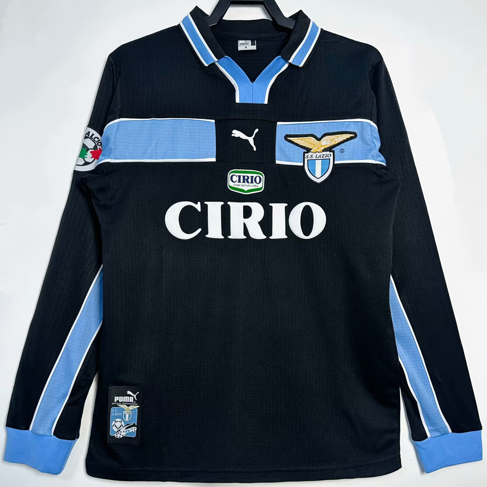 jersey 1998/99 lazio visitante manga larga versión fan retro