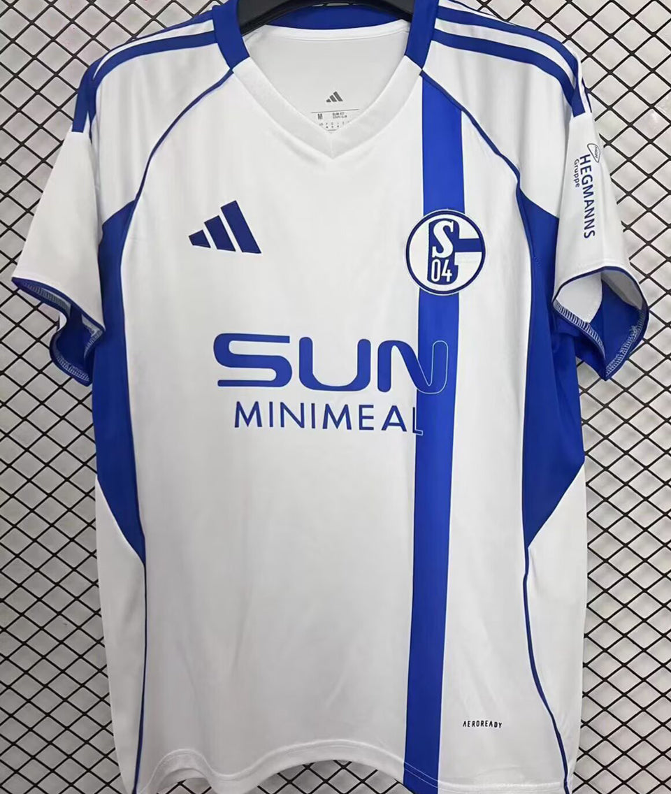 jersey 2025/26 schalke 04 visitante manga corta versión fan
