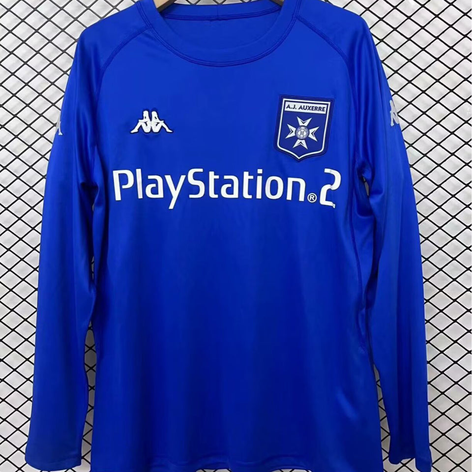 jersey 2003/04 aj auxerre visitante manga larga versión fan retro