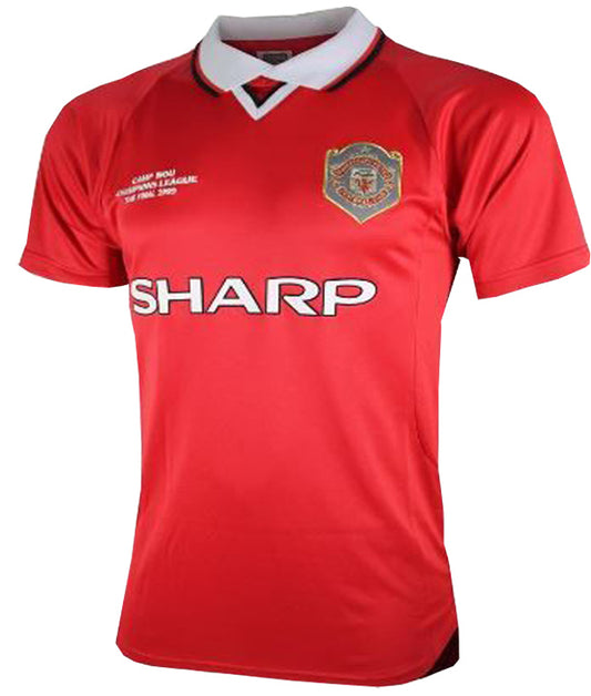 Jersey 1999/2000 Manchester United Local Manga corta Versión Fan Retro