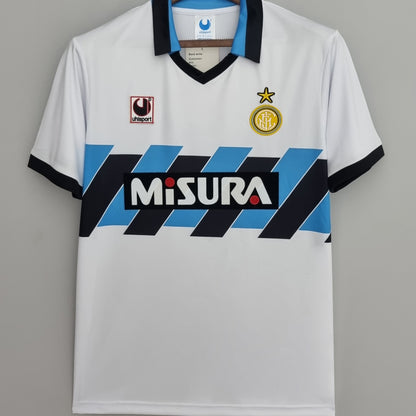 Jersey 1990/91 Inter Milan Visitante Manga corta Versión Fan Retro