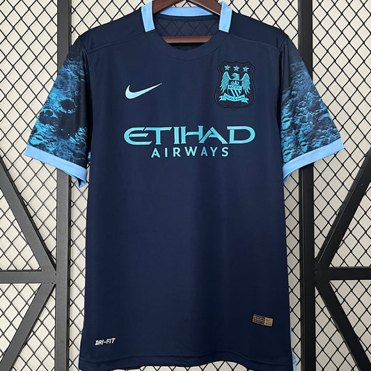 Jersey 2015/16 Manchester City Visitante Manga corta Versión Fan Retro