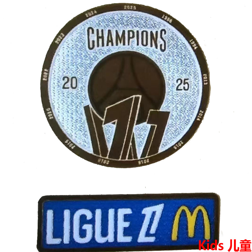 2025 champions 2025 ligue kids patch parches/letras