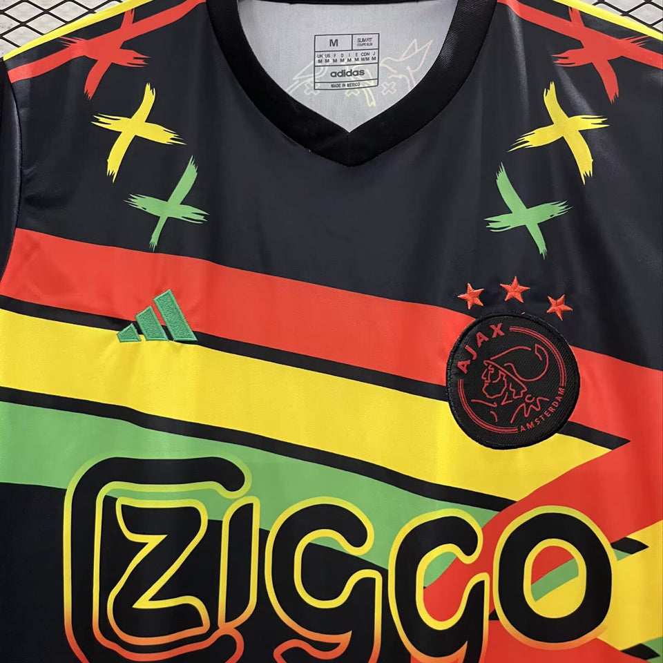 jersey 2023/24 ajax bob  marley especial manga corta versión fan