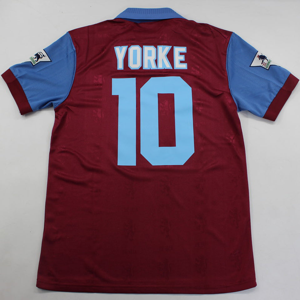 Jersey 1995/96 Aston Villa Local Manga corta Versión Fan Retro