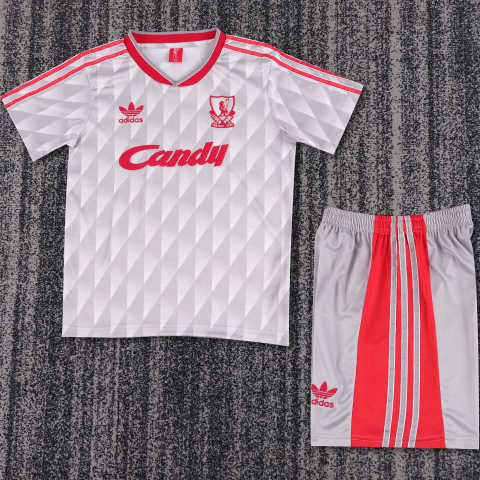 jersey 1989/91 liverpool visitante manga corta niño retro