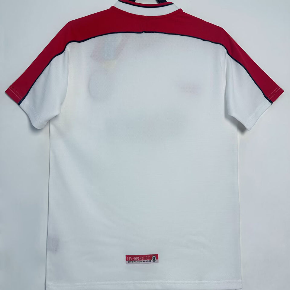 jersey 1998/1999 liverpool visitante manga corta versión fan retro