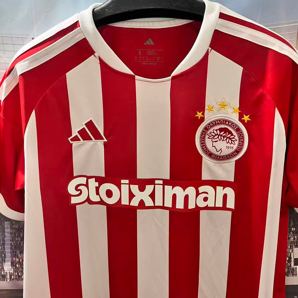 jersey 2026/27 olympiacos local manga corta versión fan